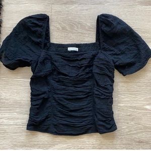 Ruched Front Square Neck Top